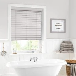 Dunelm 50mm Slats Limed White Venetian Blind 11 Dunelm 50mm Slats Limed White Venetian Blind -Dunelm Shop 1000075136 alt04