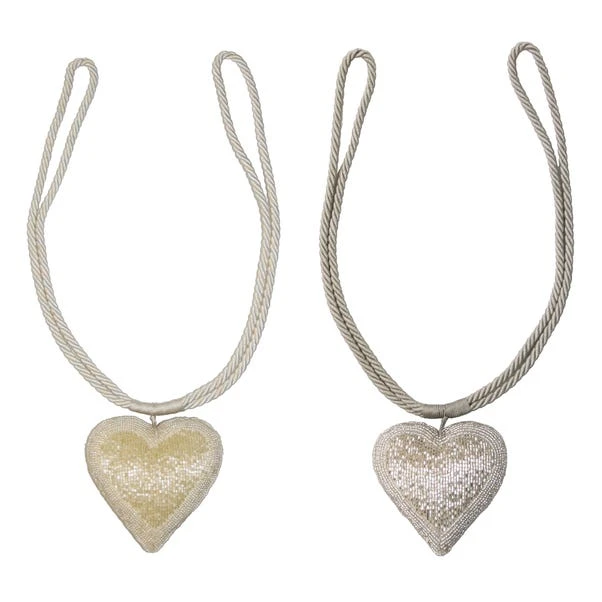 Dunelm Beaded Heart Tieback 4 Dunelm Beaded Heart Tieback - Image 2