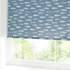 Dunelm Blue Fish Daylight Moisture Resistant Roller Blind 11 Dunelm Blue Fish Daylight Moisture Resistant Roller Blind -Dunelm Shop 1000083230 alt02