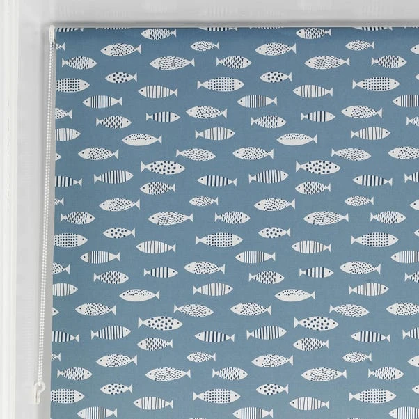 Dunelm Blue Fish Daylight Moisture Resistant Roller Blind 8 Dunelm Blue Fish Daylight Moisture Resistant Roller Blind - Image 6
