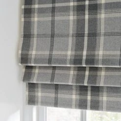Dunelm Highland Check Dove Grey Blackout Roman Blind 8 Dunelm Highland Check Dove Grey Blackout Roman Blind -Dunelm Shop 1000092803 alt02