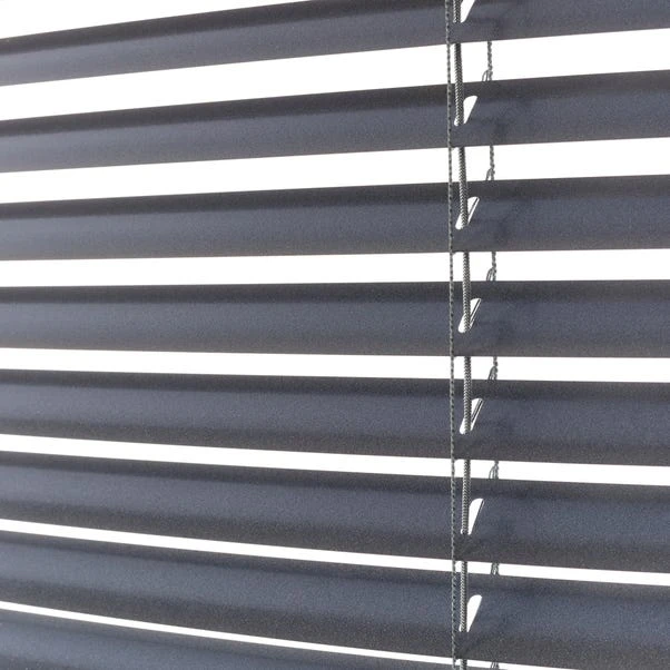 Dunelm Gunmetal Aluminium Venetian Blind 25mm Slats 4 Dunelm Gunmetal Aluminium Venetian Blind 25mm Slats - Image 2