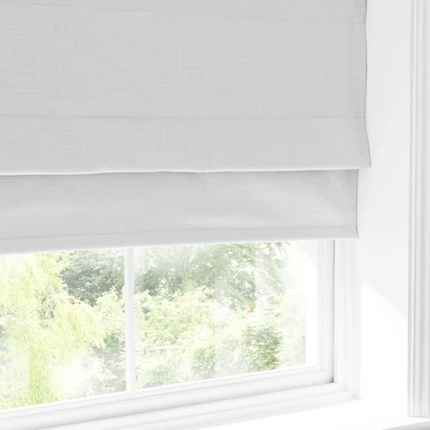 Dunelm Linen Mix White Blackout Roman Blind 5 Dunelm Linen Mix White Blackout Roman Blind - Image 3