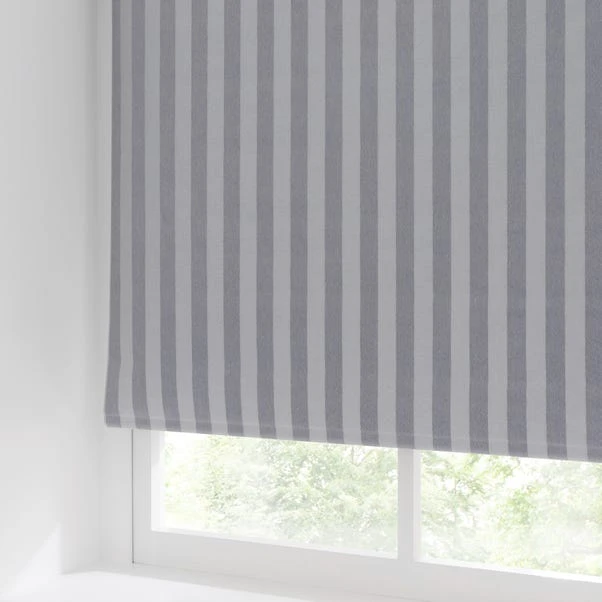 Dunelm Grey Stripe Blackout Roller Blind 5 Dunelm Grey Stripe Blackout Roller Blind - Image 3