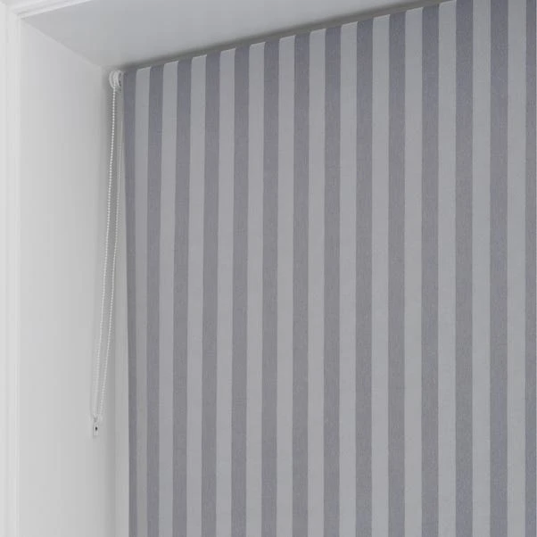 Dunelm Grey Stripe Blackout Roller Blind 6 Dunelm Grey Stripe Blackout Roller Blind - Image 4