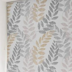 Dunelm Leah Leaf Ochre Blackout Roller Blind 12 Dunelm Leah Leaf Ochre Blackout Roller Blind -Dunelm Shop 1000147384 alt03