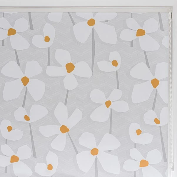 Dunelm Elements Lena Floral Ochre Blackout Roller Blind 7 Dunelm Elements Lena Floral Ochre Blackout Roller Blind - Image 5