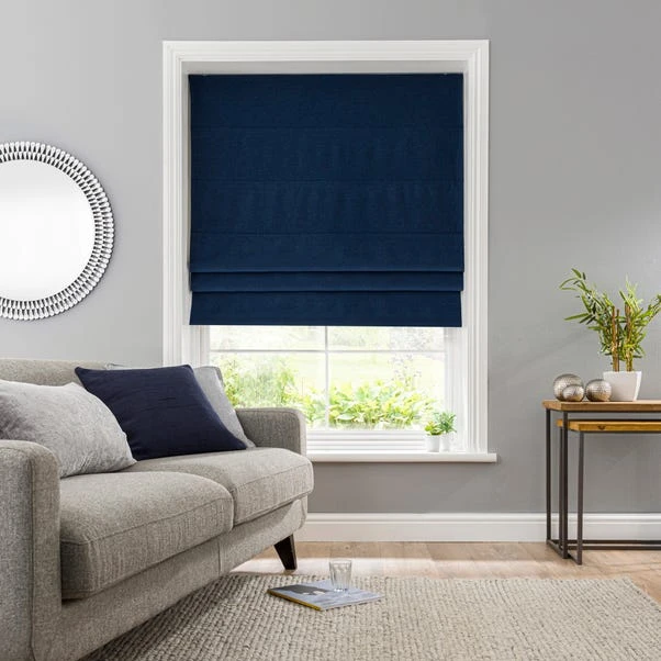 Dunelm Luna Navy Blackout Roman Blind 4 Dunelm Luna Navy Blackout Roman Blind - Image 2