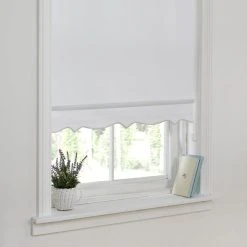 Dunelm Scalloped White Roller Blind 6 Dunelm Scalloped White Roller Blind -Dunelm Shop 1000166078 alt01