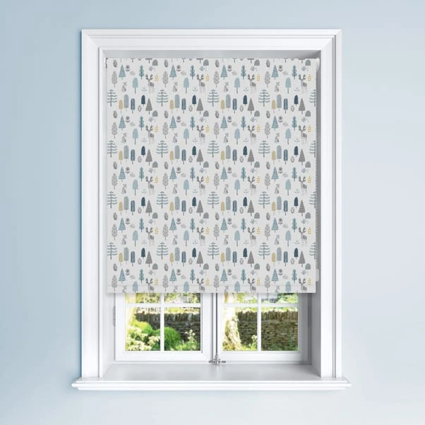 Dunelm Grey Scandi Forest Black Out Roller Blind 4 Dunelm Grey Scandi Forest Black Out Roller Blind - Image 2