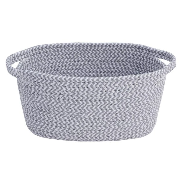 Dunelm Light Grey Rope Basket 4 Dunelm Light Grey Rope Basket - Image 2