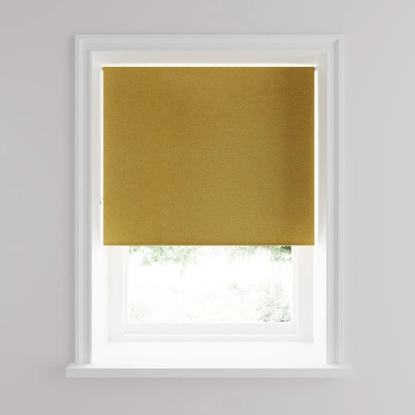 Dunelm Luna Old Gold Blackout Roller Blind 5 Dunelm Luna Old Gold Blackout Roller Blind - Image 3