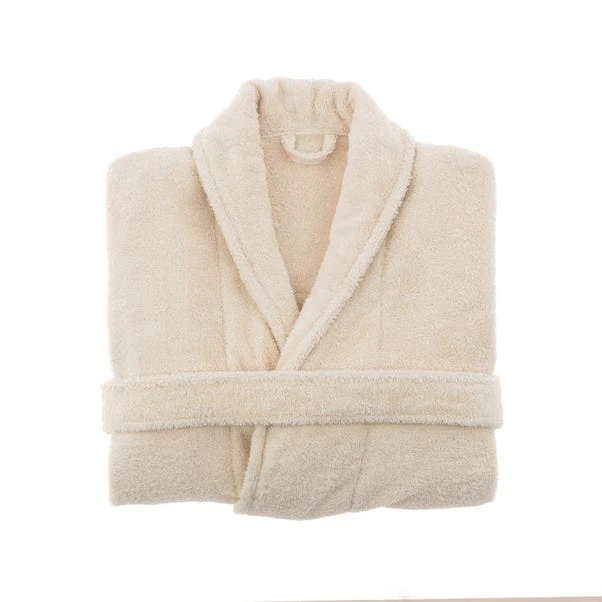 Dunelm Egyptian Cotton Natural Bath Robe 6 Dunelm Egyptian Cotton Natural Bath Robe - Image 4