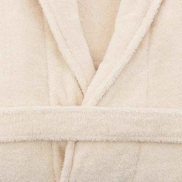 Dunelm Egyptian Cotton Natural Bath Robe 7 Dunelm Egyptian Cotton Natural Bath Robe - Image 5