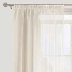 Dunelm Sheer Elegance Ivory Tape Top Single Voile Panel