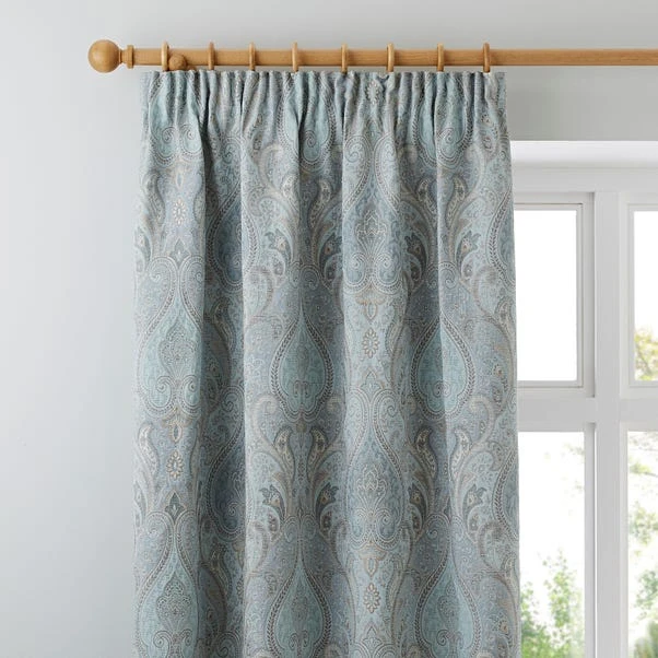 Luxury Collection Novello Duck-Egg Pencil Pleat Curtains 3 Luxury Collection Novello Duck-Egg Pencil Pleat Curtains