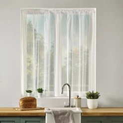 Dunelm By The Metre Plain Leaded Net Curtain Fabric
