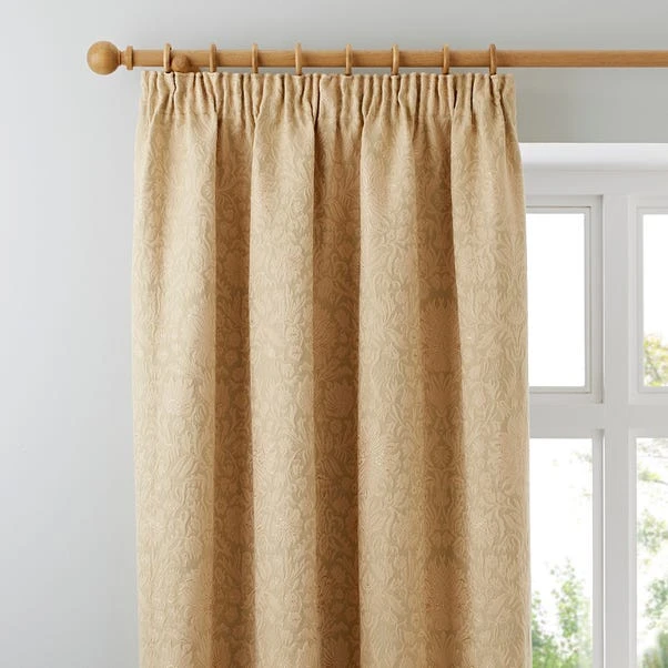 Luxury Collection Kensington Gold Pencil Pleat Curtains 3 Luxury Collection Kensington Gold Pencil Pleat Curtains