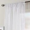 Dunelm White Sparkle Single Slot Top Voile Panel 1 Dunelm White Sparkle Single Slot Top Voile Panel -Dunelm Shop 30065655
