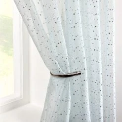 Dunelm White Sparkle Single Slot Top Voile Panel -Dunelm Shop 30065655 alt02