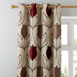 Luxury Collection Lalique Wine Eyelet Curtains