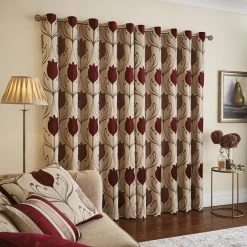 Luxury Collection Lalique Wine Eyelet Curtains 11 Luxury Collection Lalique Wine Eyelet Curtains -Dunelm Shop 30088500 alt04