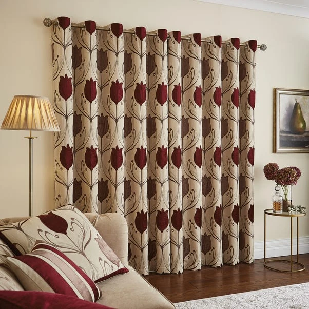 Luxury Collection Lalique Wine Eyelet Curtains 6 Luxury Collection Lalique Wine Eyelet Curtains - Image 4