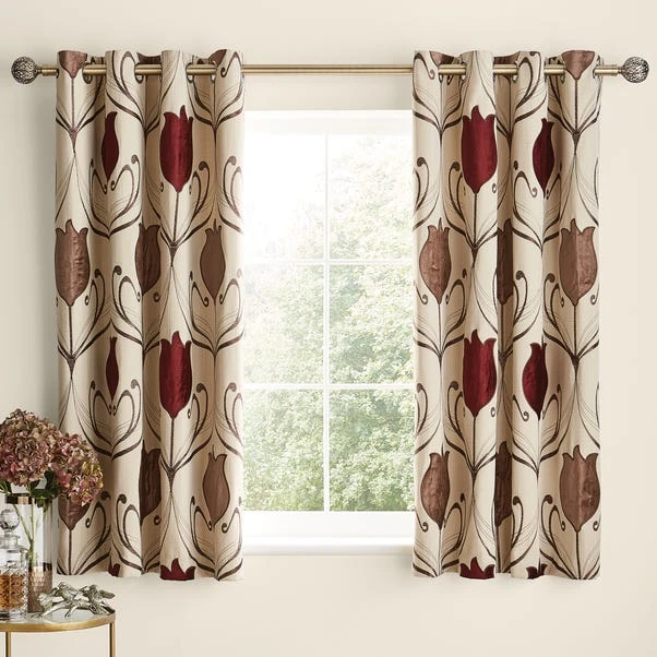 Luxury Collection Lalique Wine Eyelet Curtains 7 Luxury Collection Lalique Wine Eyelet Curtains - Image 5
