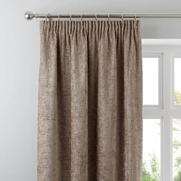 Luxury Collection Chenille Taupe Pencil Pleat Curtains 3 Luxury Collection Chenille Taupe Pencil Pleat Curtains