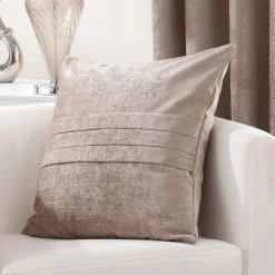 Luxury Collection Chenille Taupe Pencil Pleat Curtains 10 Luxury Collection Chenille Taupe Pencil Pleat Curtains -Dunelm Shop 30152598 alt07