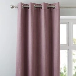 Dunelm Solar Mauve Blackout Eyelet Curtains