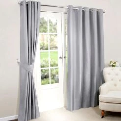 Dunelm Nova Grey Blackout Eyelet Curtains 7 Dunelm Nova Grey Blackout Eyelet Curtains -Dunelm Shop 30161011 alt01