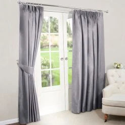 Dunelm Nova Grey Blackout Pencil Pleat Curtains 7 Dunelm Nova Grey Blackout Pencil Pleat Curtains -Dunelm Shop 30161065 alt01