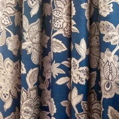 Dorma Samira Blue Pencil Pleat Curtains 9 Dorma Samira Blue Pencil Pleat Curtains -Dunelm Shop 30166315 alt02