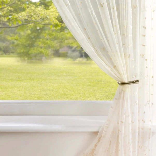 Dunelm Antique Grace Cream Slot Top Net Panel 5 Dunelm Antique Grace Cream Slot Top Net Panel - Image 3