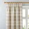 Highland Check Natural Pencil Pleat Curtains 1 Highland Check Natural Pencil Pleat Curtains -Dunelm Shop 30182836