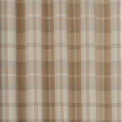 Highland Check Natural Pencil Pleat Curtains 9 Highland Check Natural Pencil Pleat Curtains -Dunelm Shop 30182836 alt02