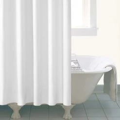 Dunelm Ceramic Extra Long White Shower Curtain