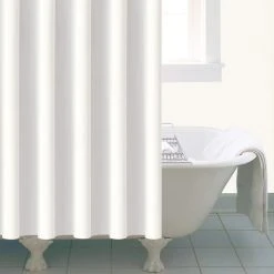 Dunelm Essentials White Peva Shower Curtain