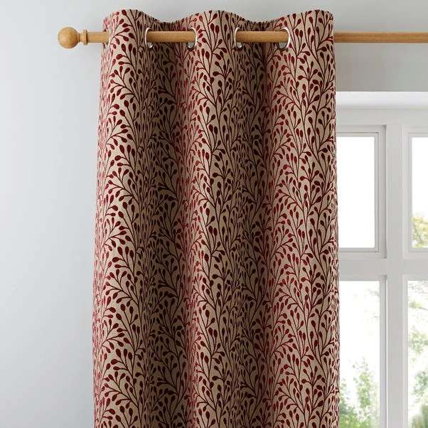 Luxury Collection Willow Red Eyelet Curtains 3 Luxury Collection Willow Red Eyelet Curtains