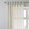 Dunelm Marley Linen Natural Sheer Tab Top Single Voile Panel 1 Dunelm Marley Linen Natural Sheer Tab Top Single Voile Panel -Dunelm Shop 30211746