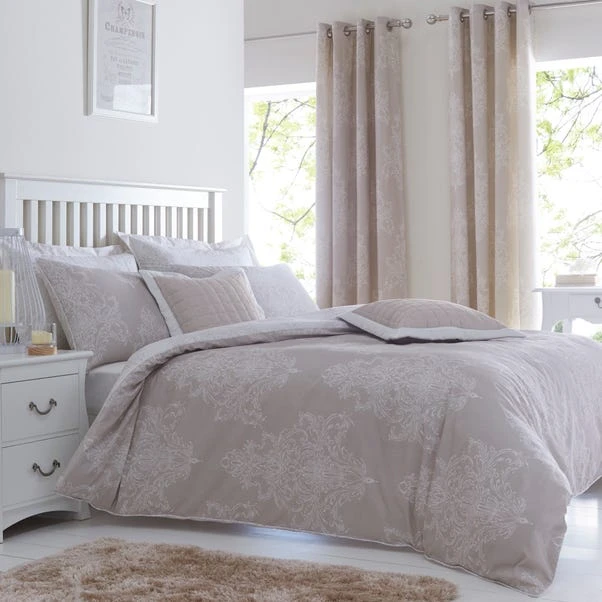 Dunelm Versailles Natural Thermal Eyelet Curtains 6 Dunelm Versailles Natural Thermal Eyelet Curtains - Image 4