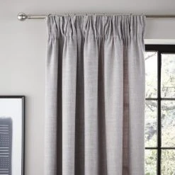 Dunelm Vermont Dove Grey Pencil Pleat Curtains
