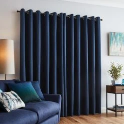 Dunelm Solar Navy Blackout Eyelet Curtains 12 Dunelm Solar Navy Blackout Eyelet Curtains -Dunelm Shop 30235244 alt04