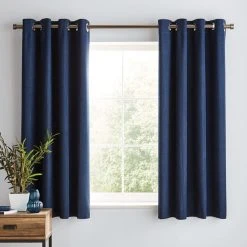 Dunelm Solar Navy Blackout Eyelet Curtains 13 Dunelm Solar Navy Blackout Eyelet Curtains -Dunelm Shop 30235244 alt05