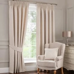 Luxury Collection Willow Ivory Pencil Pleat Curtains -Dunelm Shop 30236592 alt01