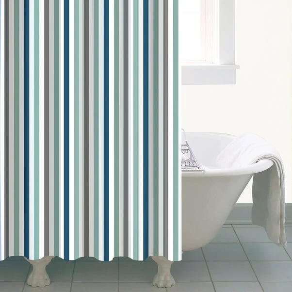 Dunelm Nautical Bold Stripe Shower Curtain 3 Dunelm Nautical Bold Stripe Shower Curtain