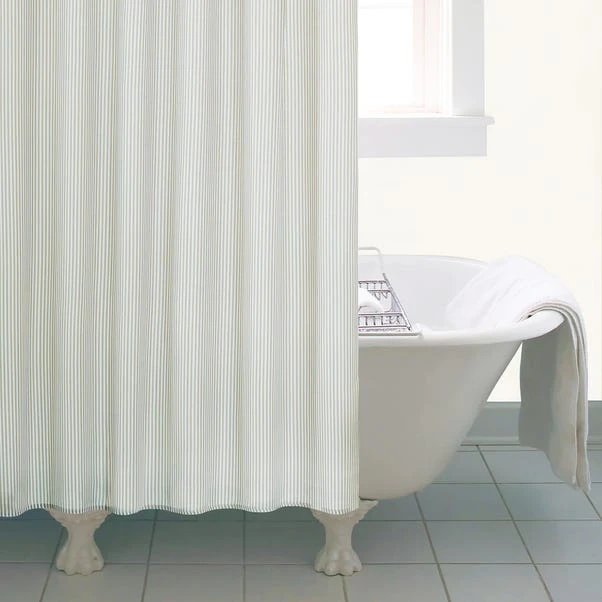 Dunelm Natural Skinny Stripe Shower Curtain 2 Dunelm Natural Skinny Stripe Shower Curtain
