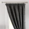 Dunelm Chenille Grey Thermal Pencil Pleat Door Curtain 2 Dunelm Chenille Grey Thermal Pencil Pleat Door Curtain -Dunelm Shop 30262195