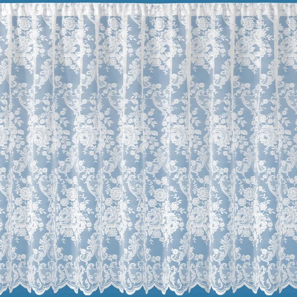 Dunelm By The Metre Shabby Chic Slot Top White Lace Fabric 4 Dunelm By The Metre Shabby Chic Slot Top White Lace Fabric - Image 2